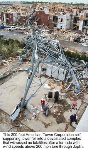Joplin Tornado Tower Damage Joplin Tornado Tower Damage